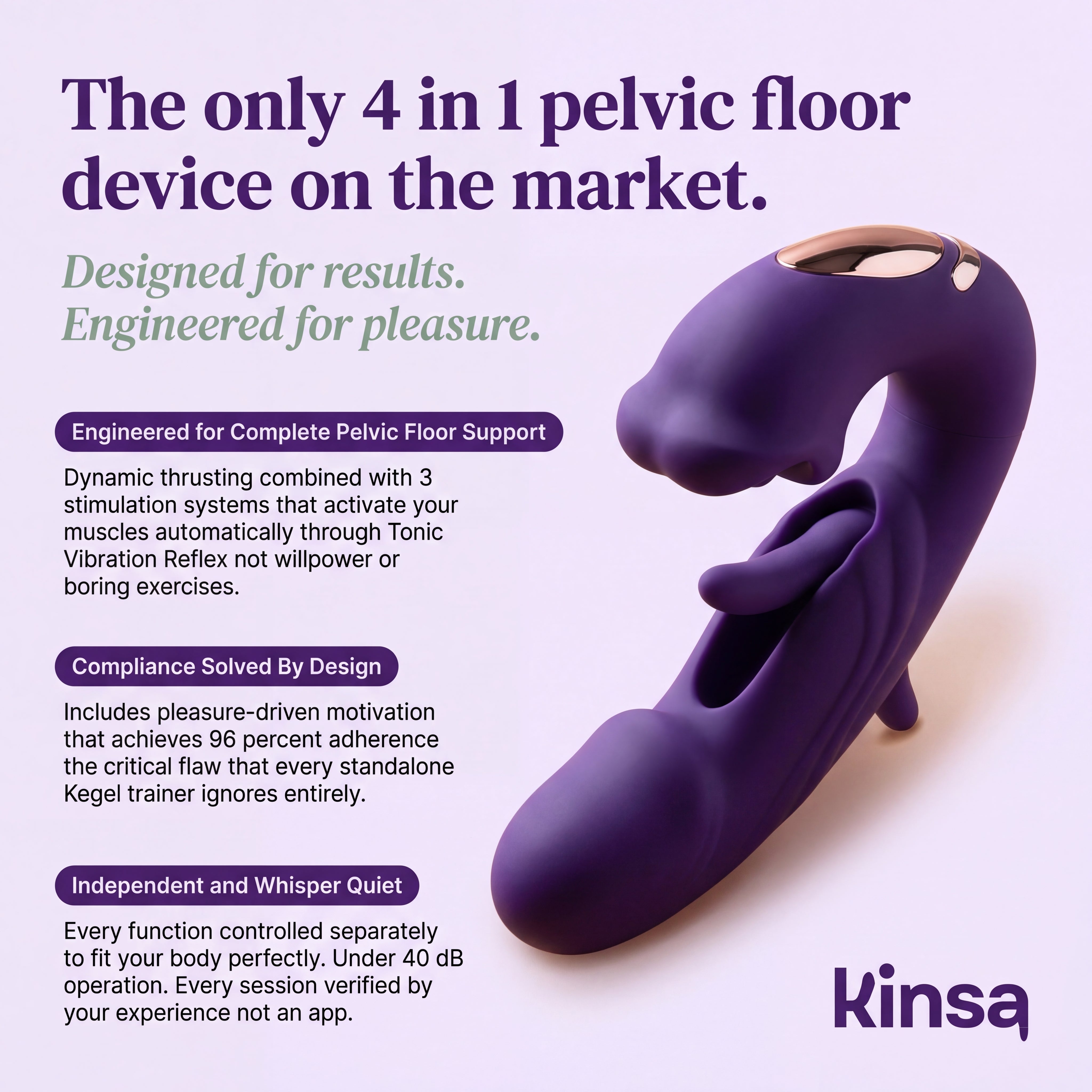 Kinsa 4 in 1 Pelvic floor trainer plug Kinsa 4 in 1 Pelvic floor trainer plug