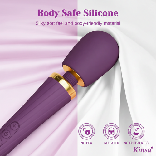 Kinsa Couples Cordless Wand Intimate Massager
