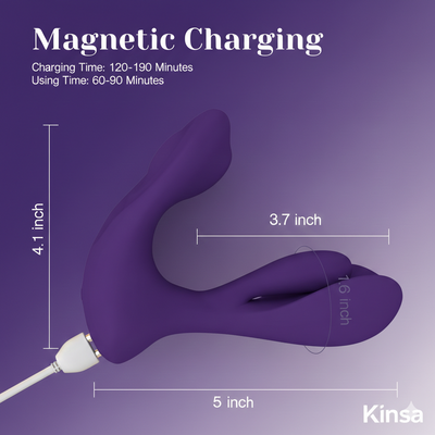 Kinsa Wearable Rabbit Vibrator With Dual Stimulation Kinsa Wearable Rabbit Vibrator With Dual Stimulation